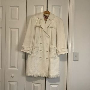 Juicy Couture White Cream Peacoat